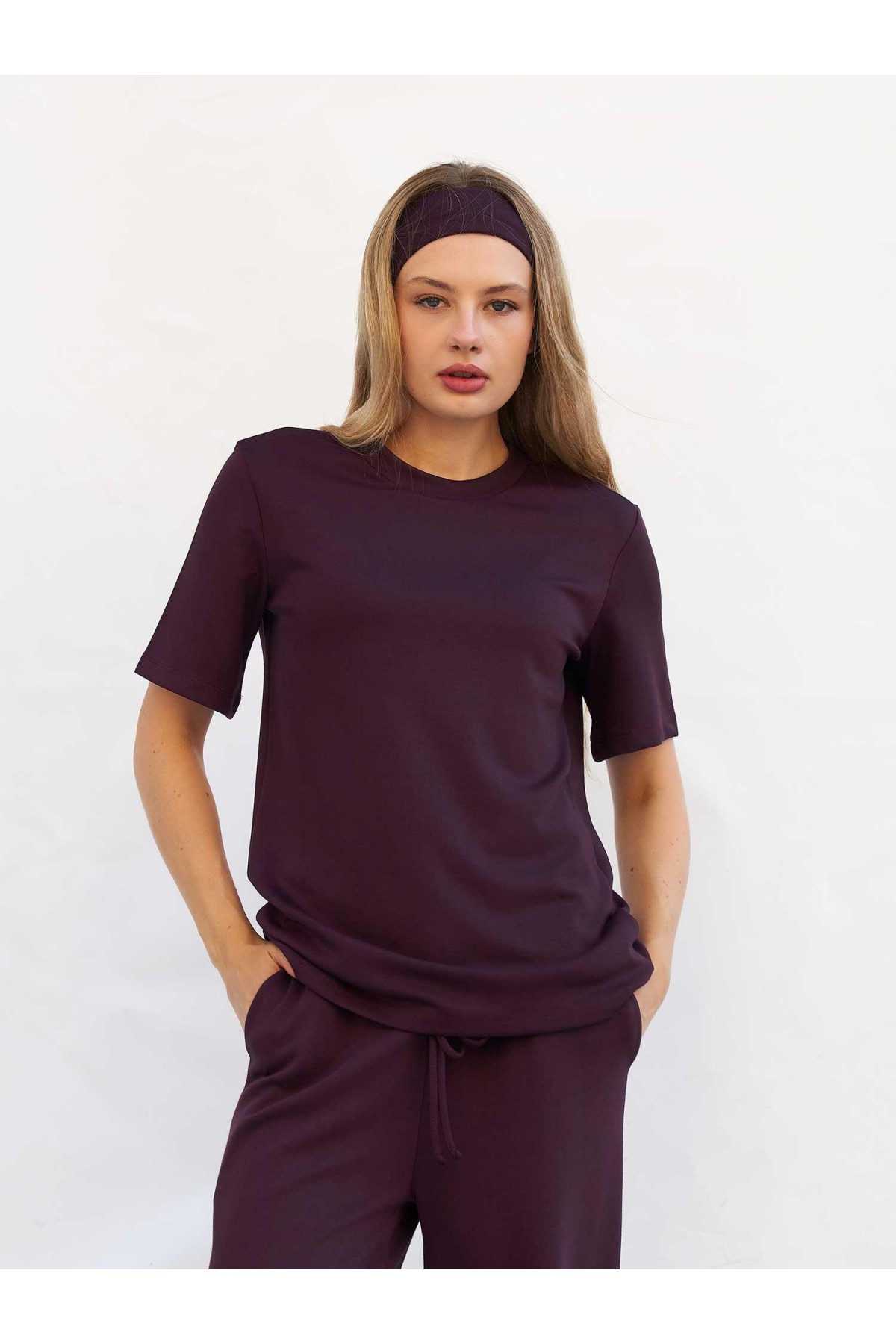 050803 Bisiklet Yaka Oversize T-shirt