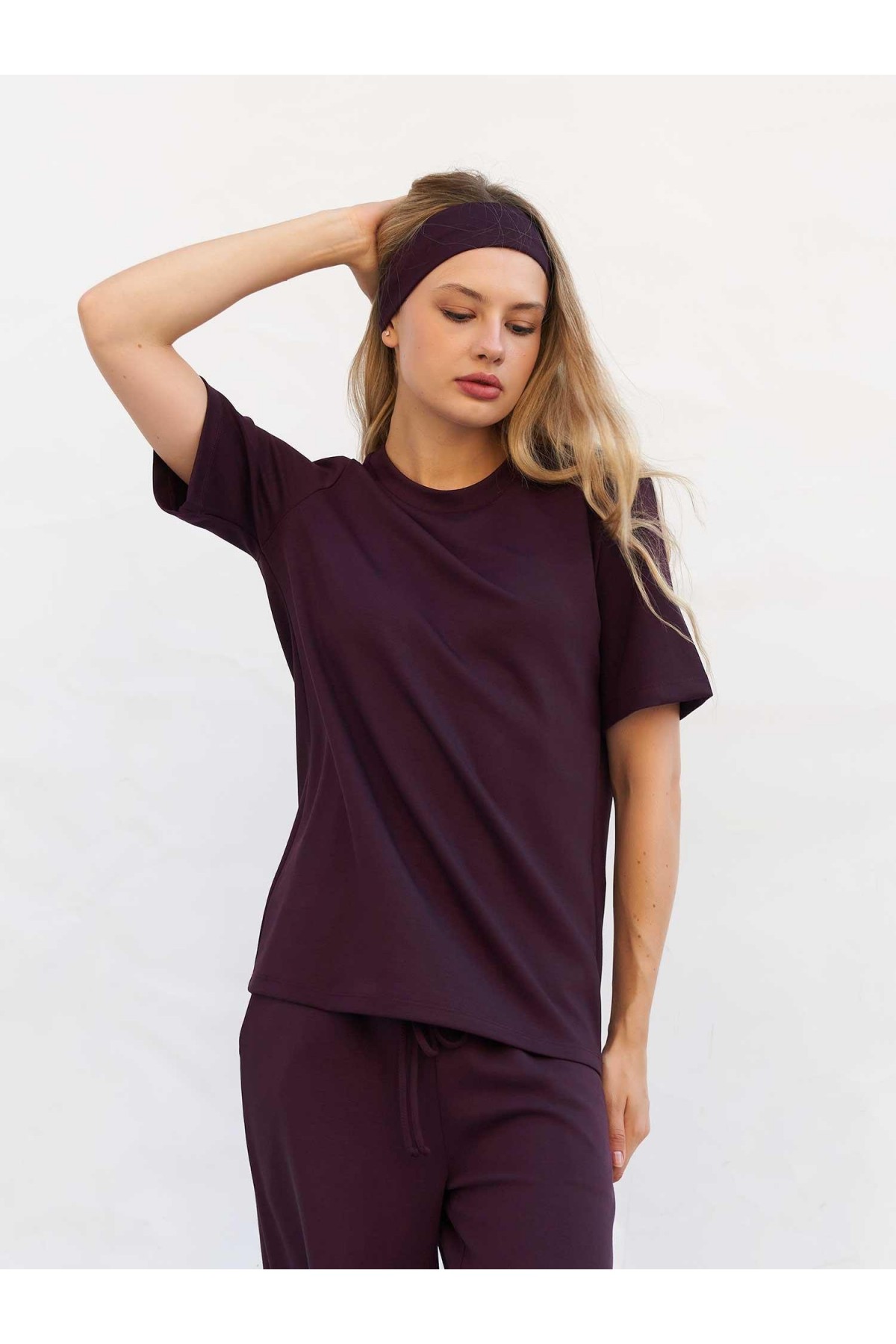 050803 Bisiklet Yaka Oversize T-shirt