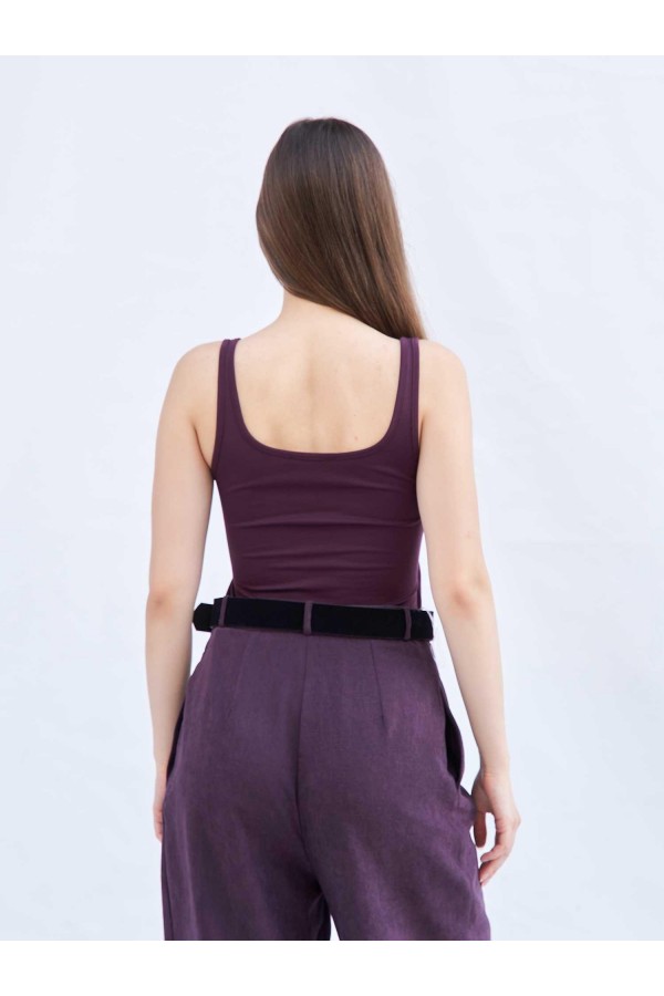 060382 Sütyen Destekli U Yaka Body