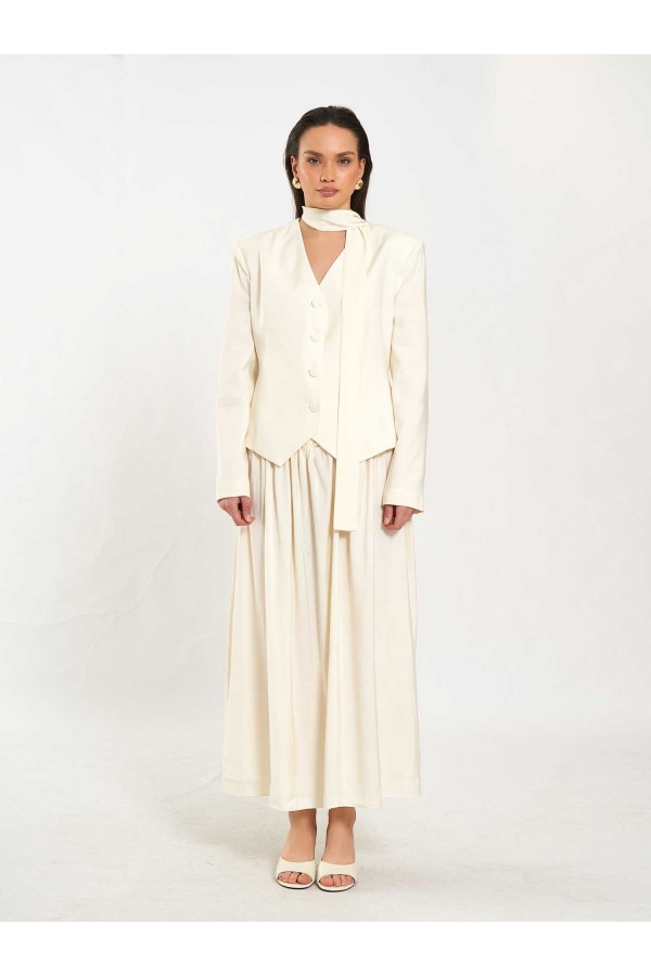 131049 V yaka Şallı Ceket