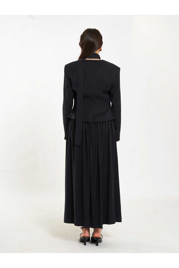 131049 V yaka Şallı Ceket