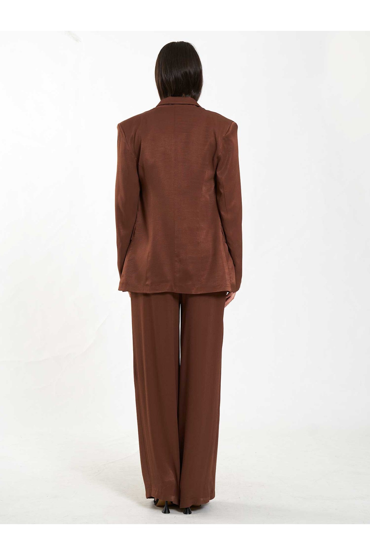 131055 Tek Düğme Oversize Ceket