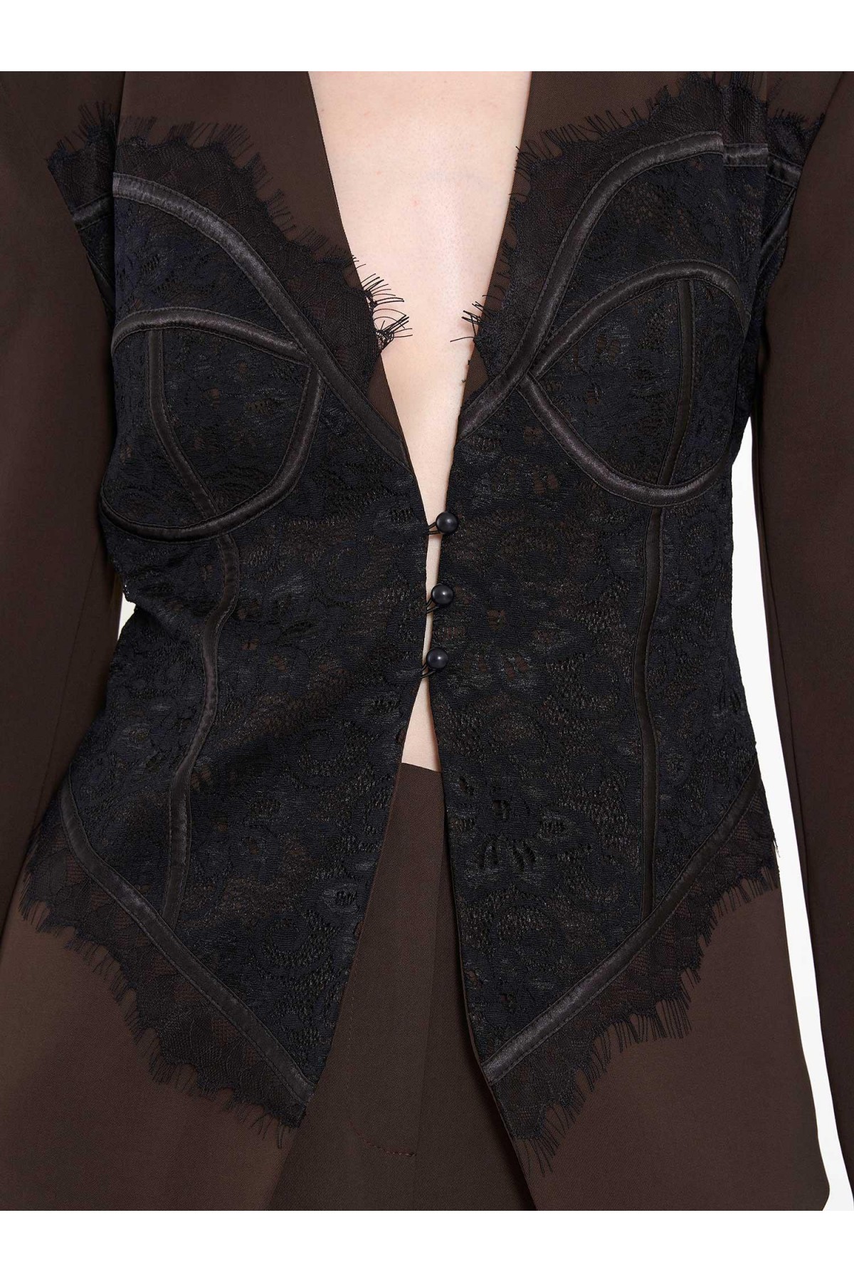 131064 Dantel Korseli Fit Ceket
