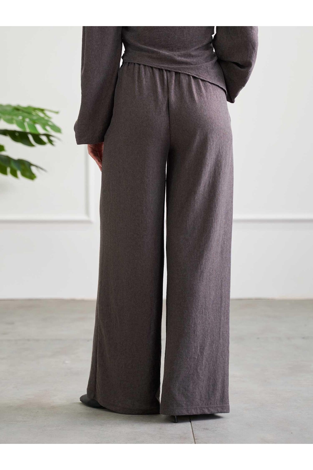 220722 Asimetrik Drape Detaylı Vintage Takım