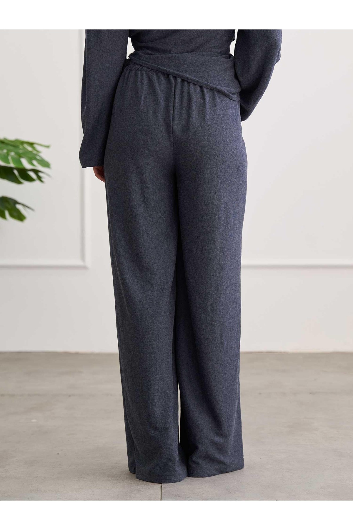 220722 Asimetrik Drape Detaylı Vintage Takım