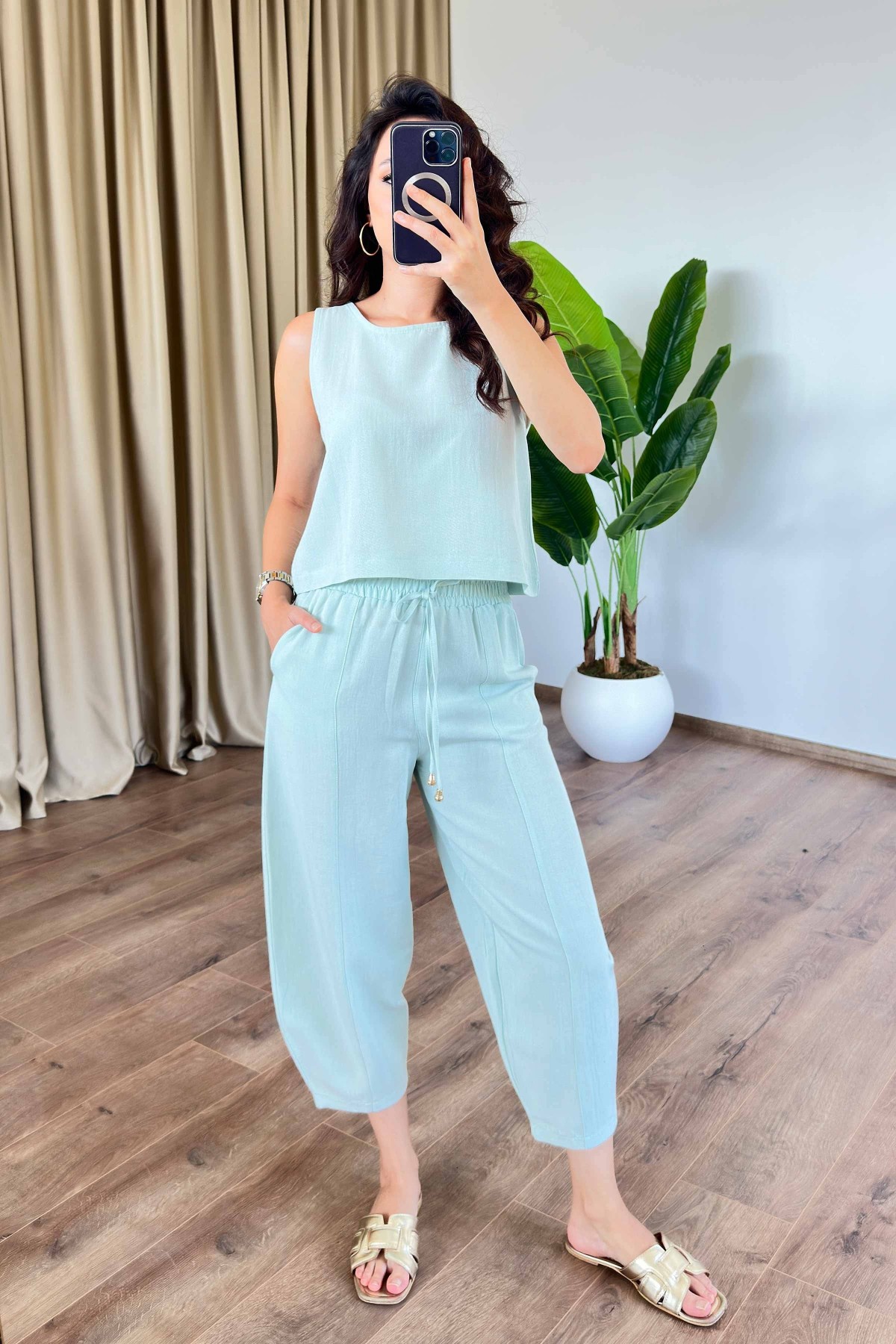 Basic Model Mint Keten Toptan Takım Mint Yeşili