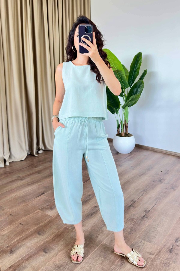 Basic Model Mint Keten Toptan Takım Mint Yeşili