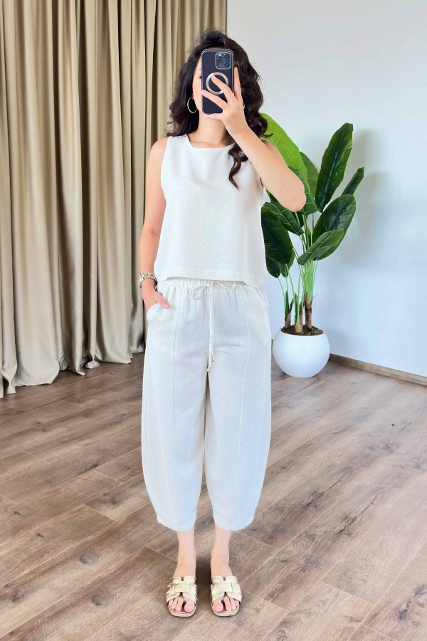 Basic Model Taş Keten Toptan Takım Taş