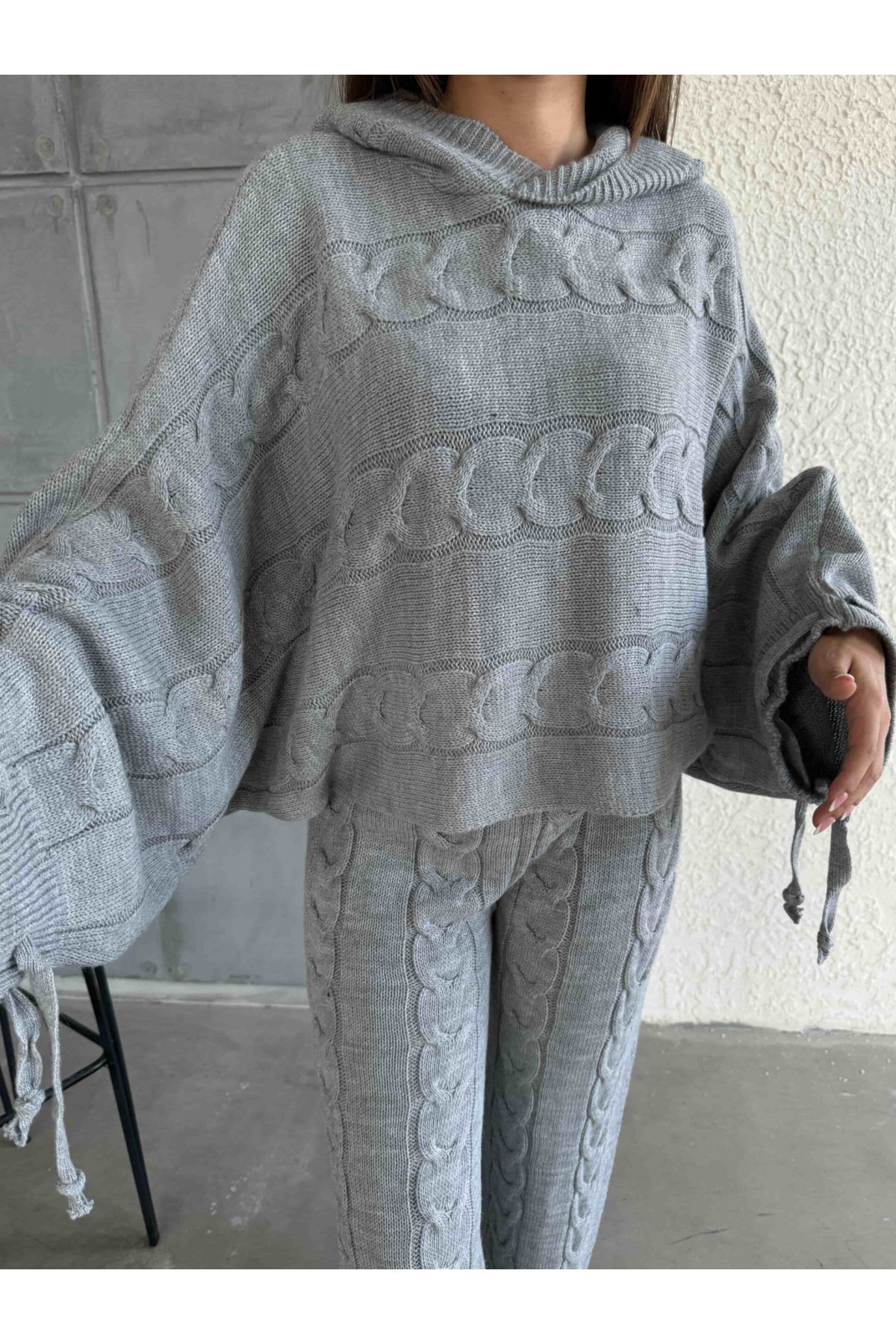 Kapişonlu Triko Takım 1509