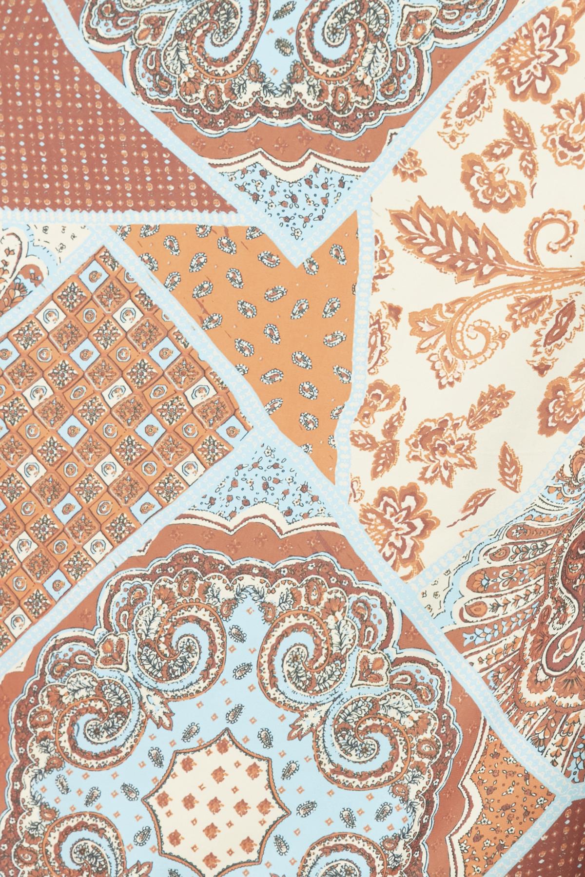 12353 Etro Patterned Tile Bandana Scarf