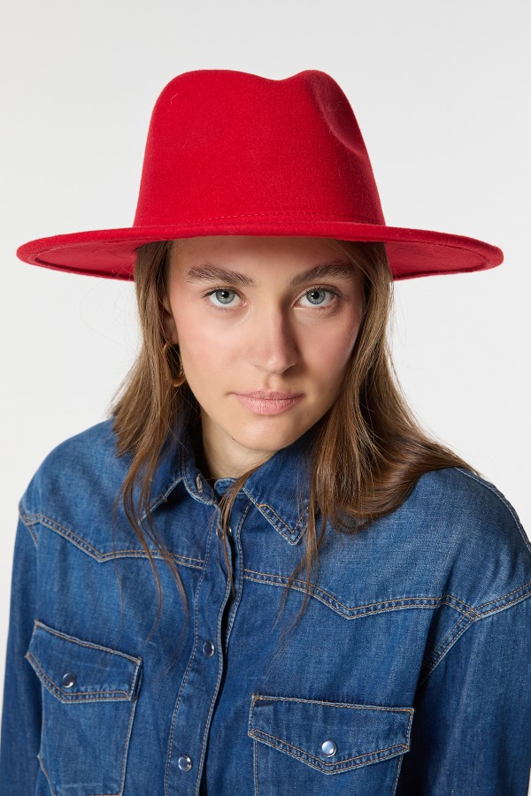 14482 Red Fedora Hat