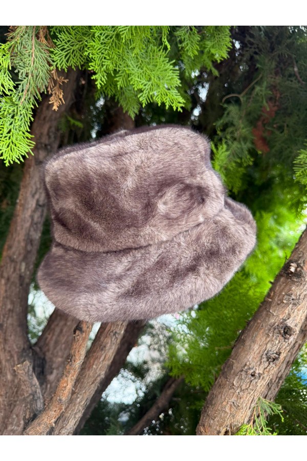 14817 Mink Plush Bucket Hat