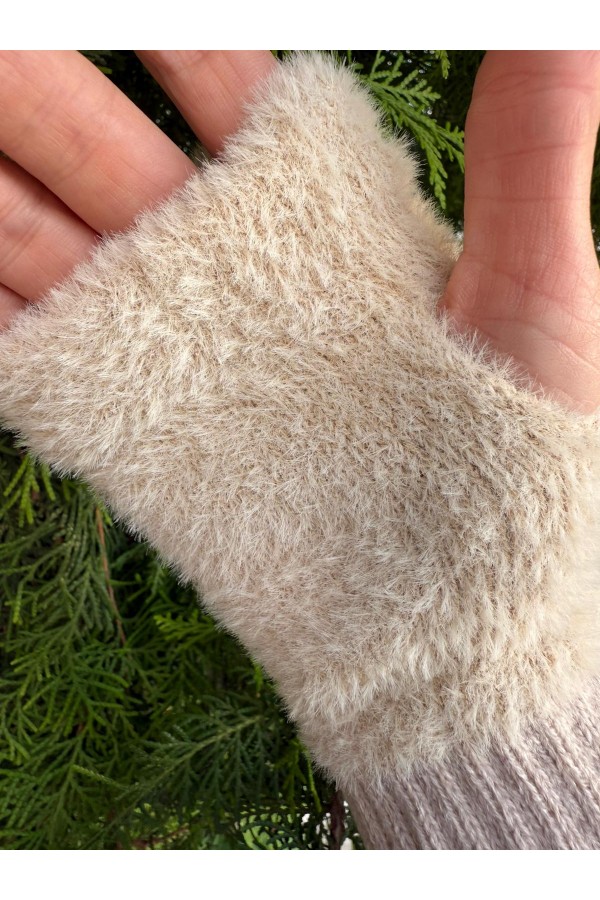 16027-1 Peluş Vizon Eldiven