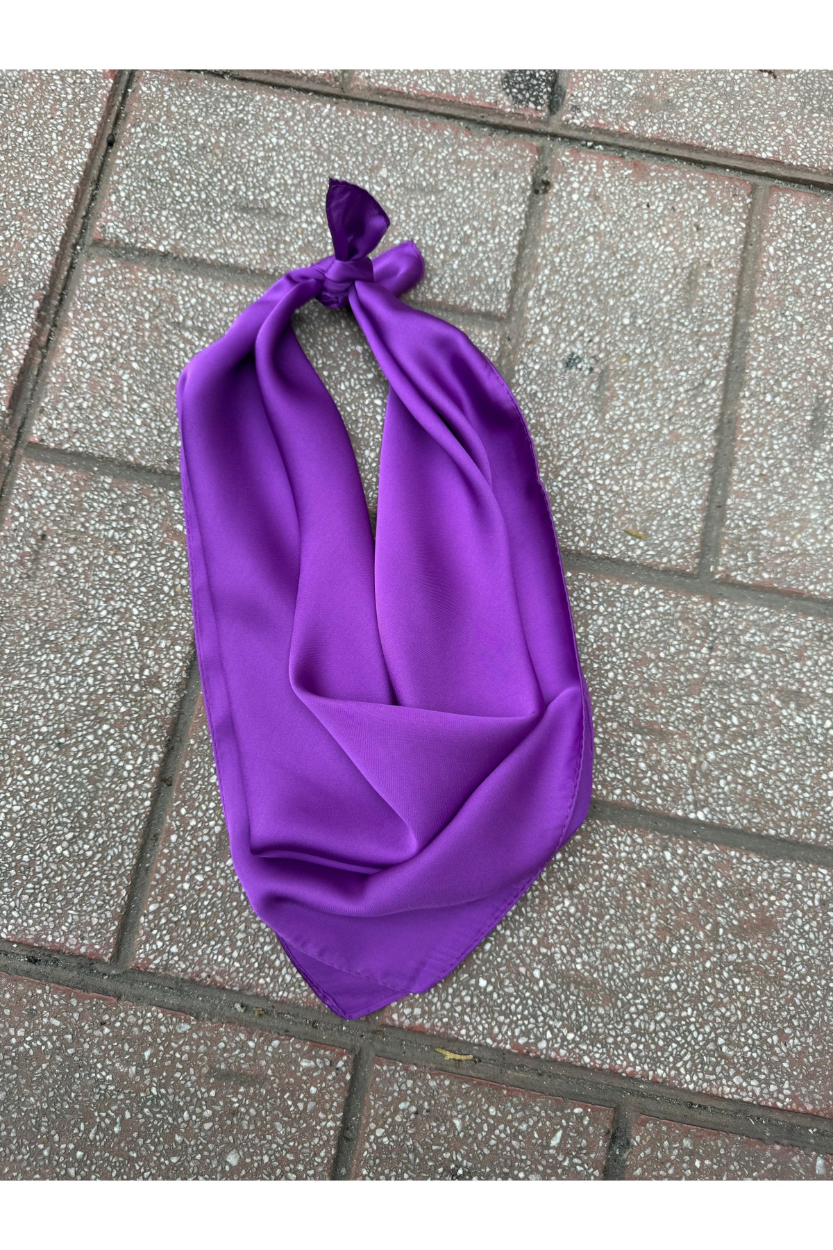 13731 Purple Satin Scarf