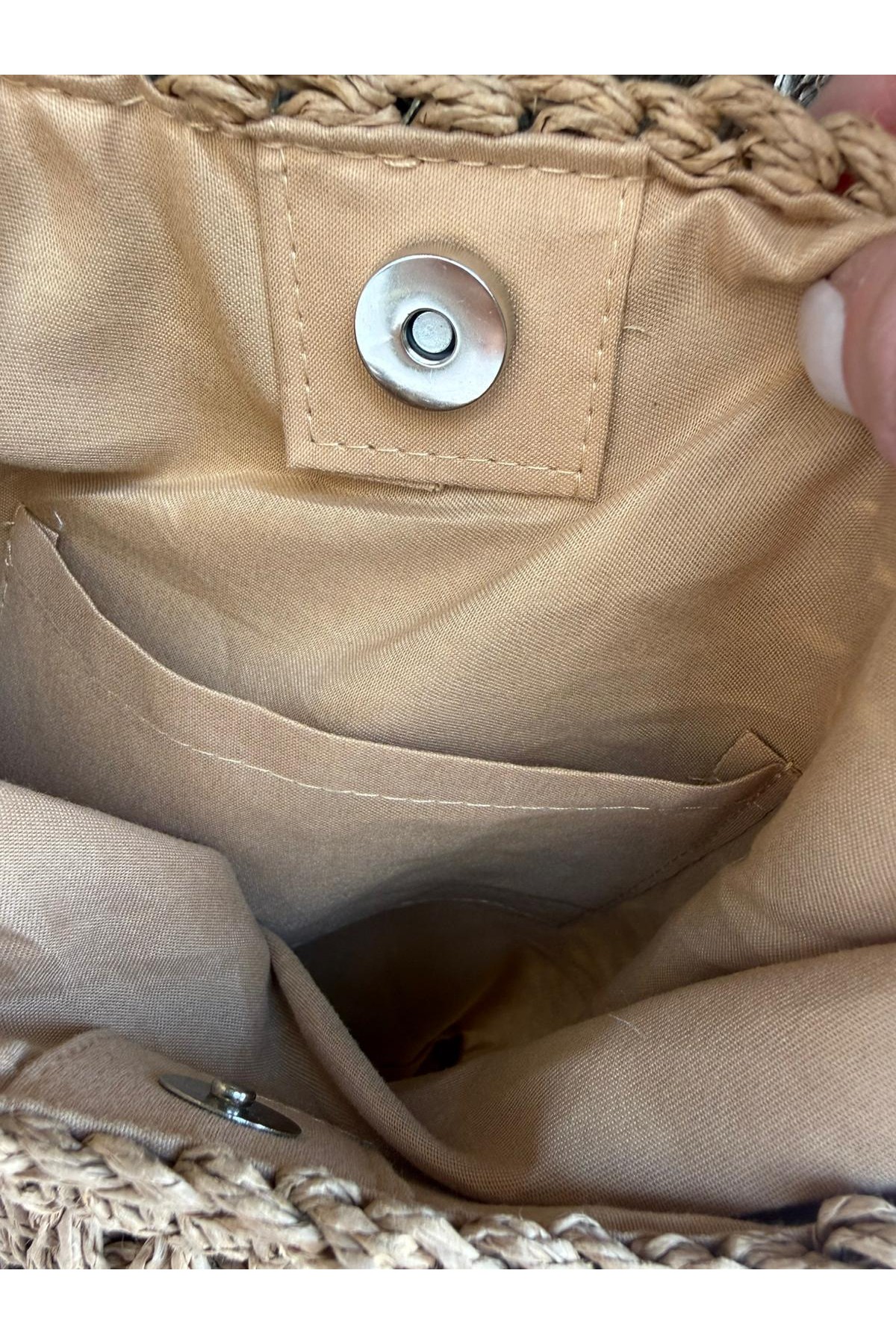 NWC-1085 Camel El Örgüsü Hasır Çanta