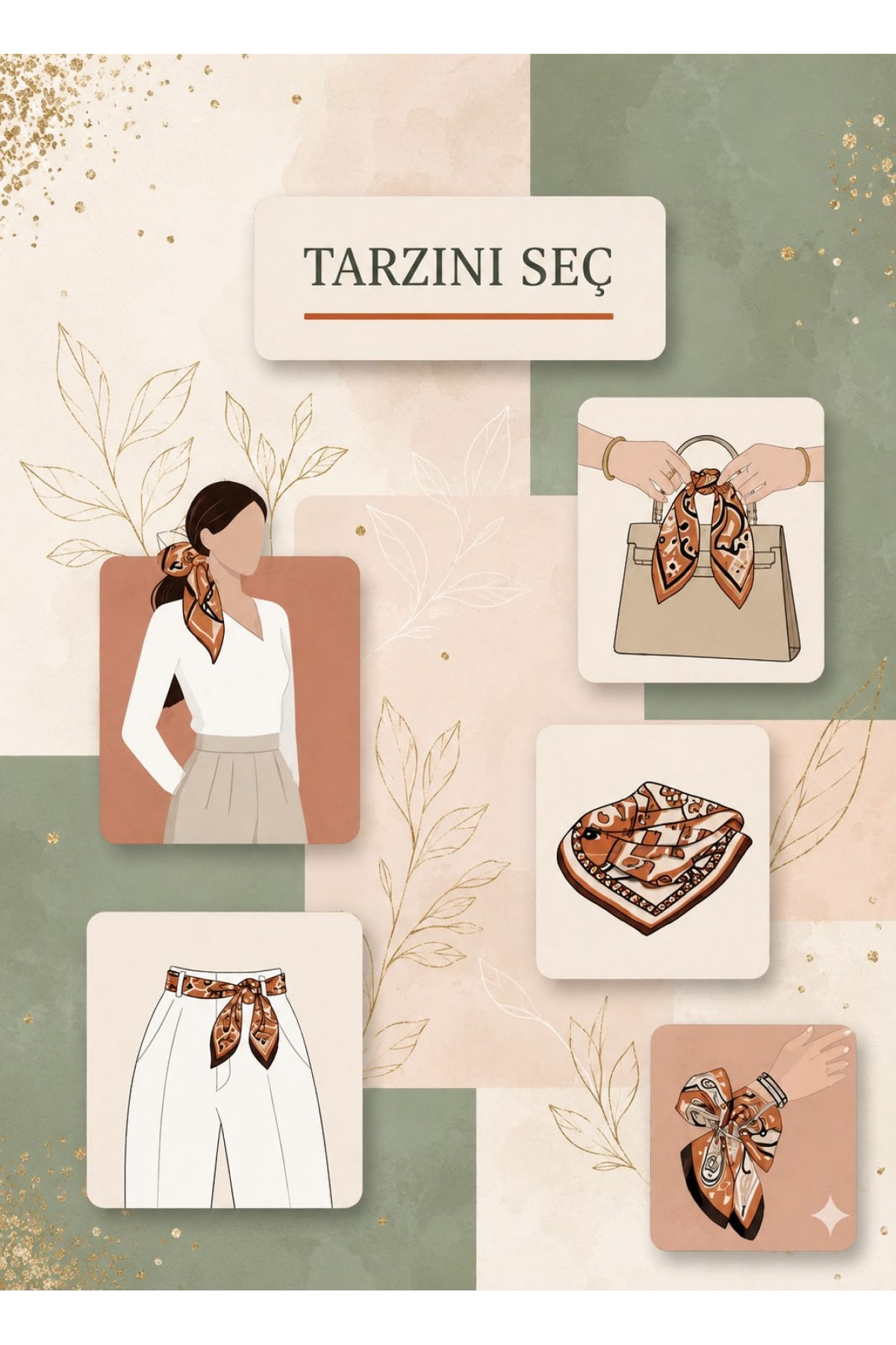 13749-7 Kırmızı Kenarlıklı Lacivert Saten Bandana Fular 70x70 cm