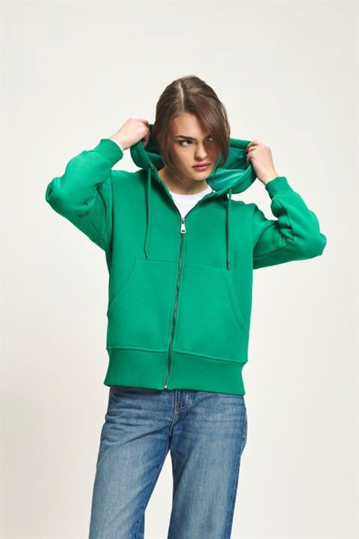 Kapüşonlu ve Cepli Benetton Sweat 3486