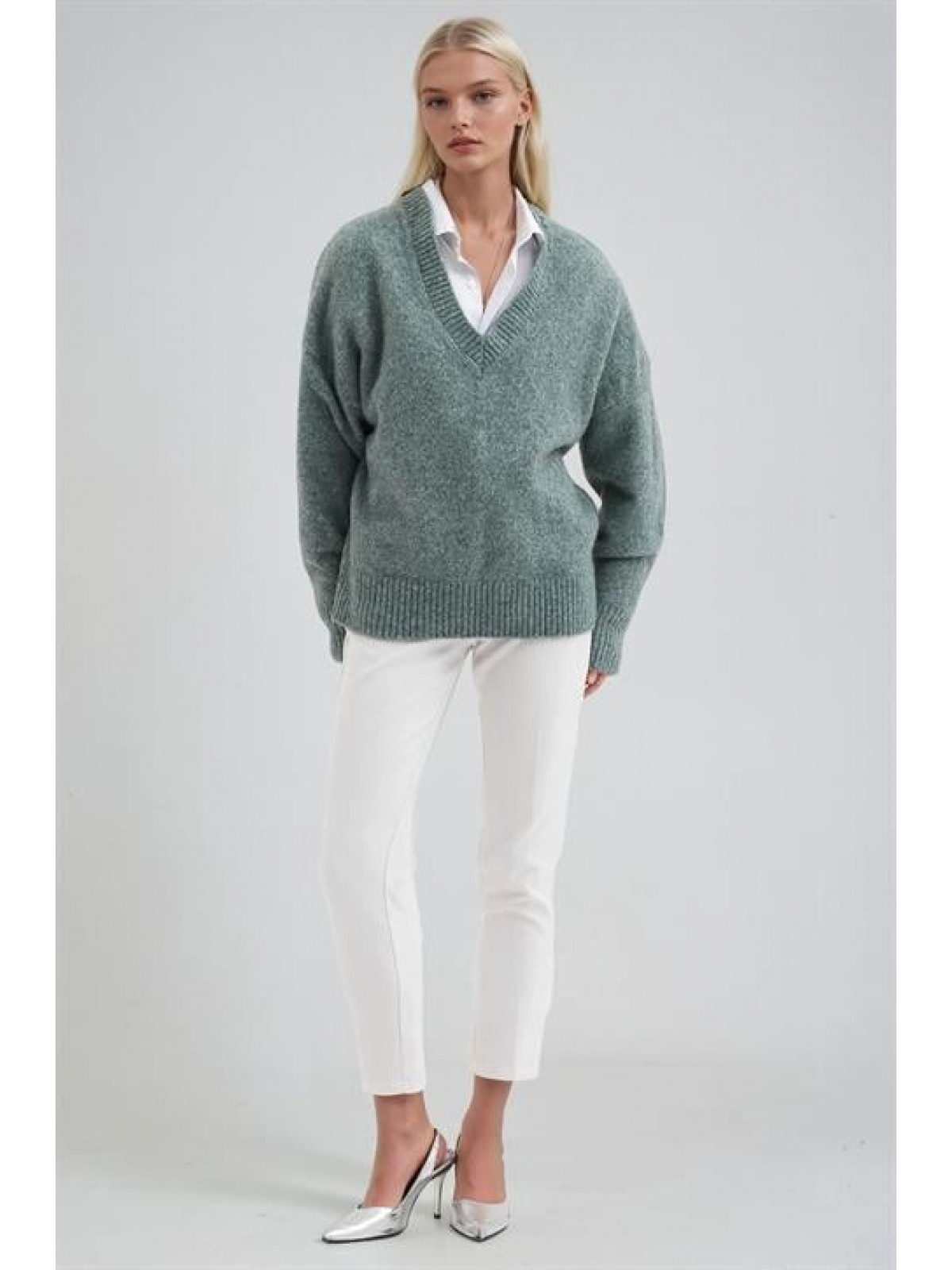 V Yaka Rahat Kesim Triko Kazak 1383