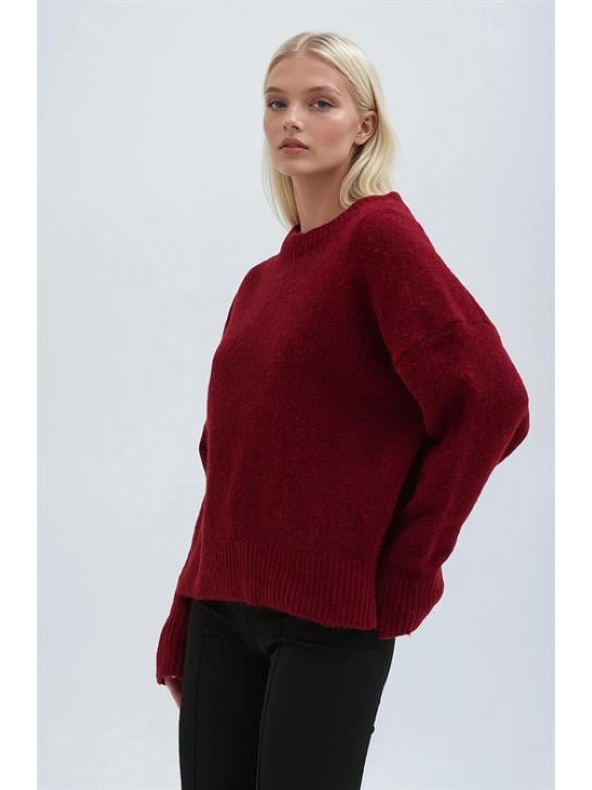 Bisiklet Yakalı Triko Kazak 1384