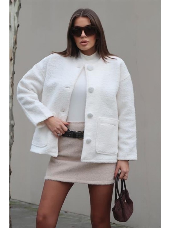 Teddy Peluş Mont İki Cepli 7110 LV