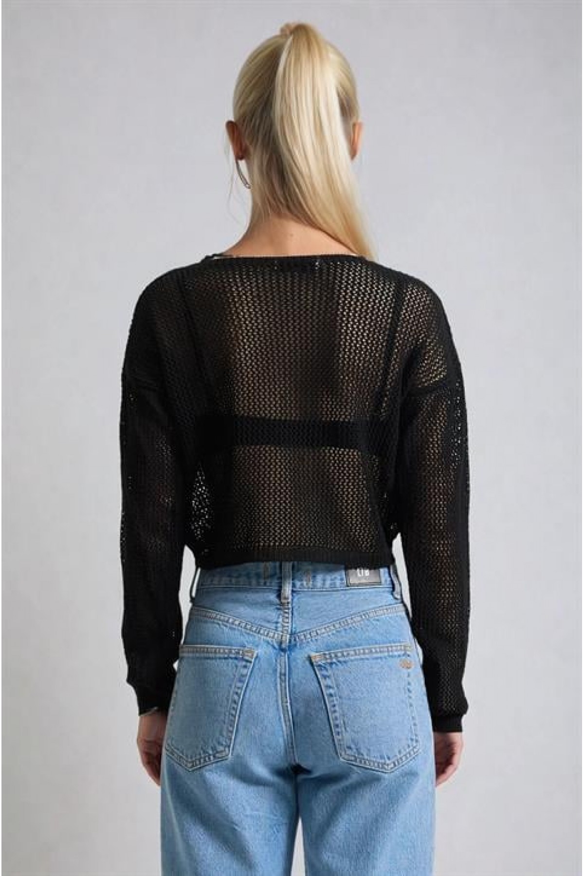 Ajurlu Crop Triko Kazak 1424