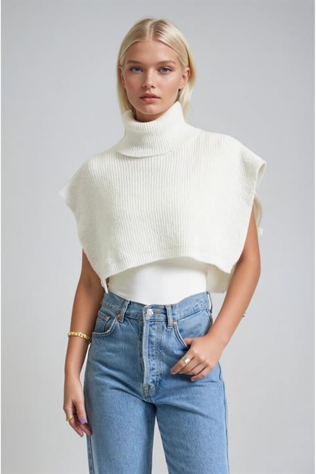 Kolsuz Balıkçı Yaka Triko Kazak 1427