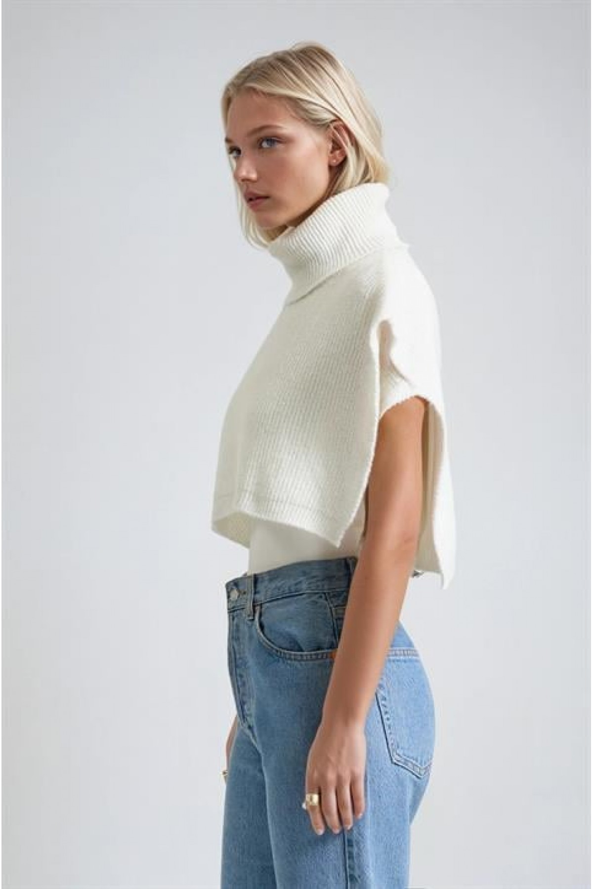 Kolsuz Balıkçı Yaka Triko Kazak 1427