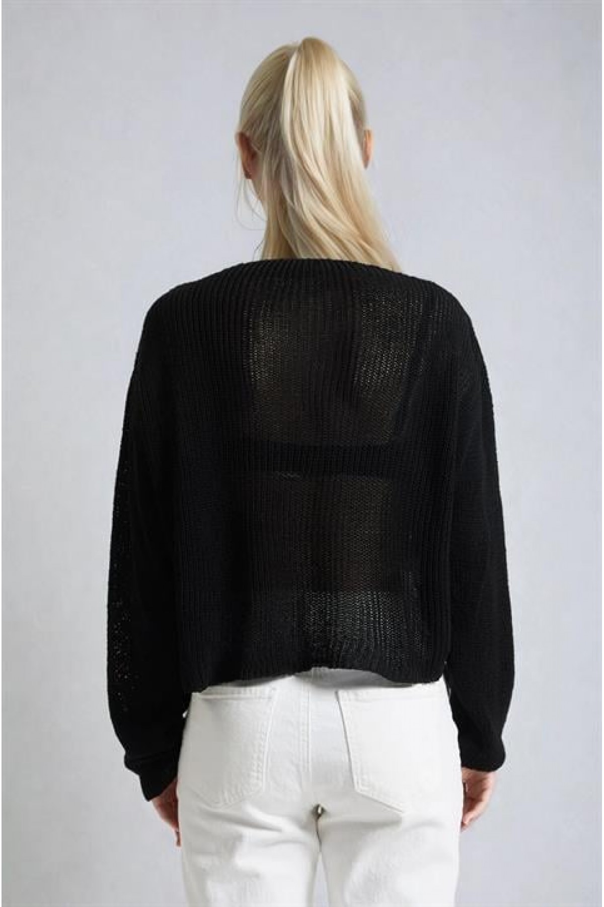 Ajurlu V Yaka Triko Kazak 1428