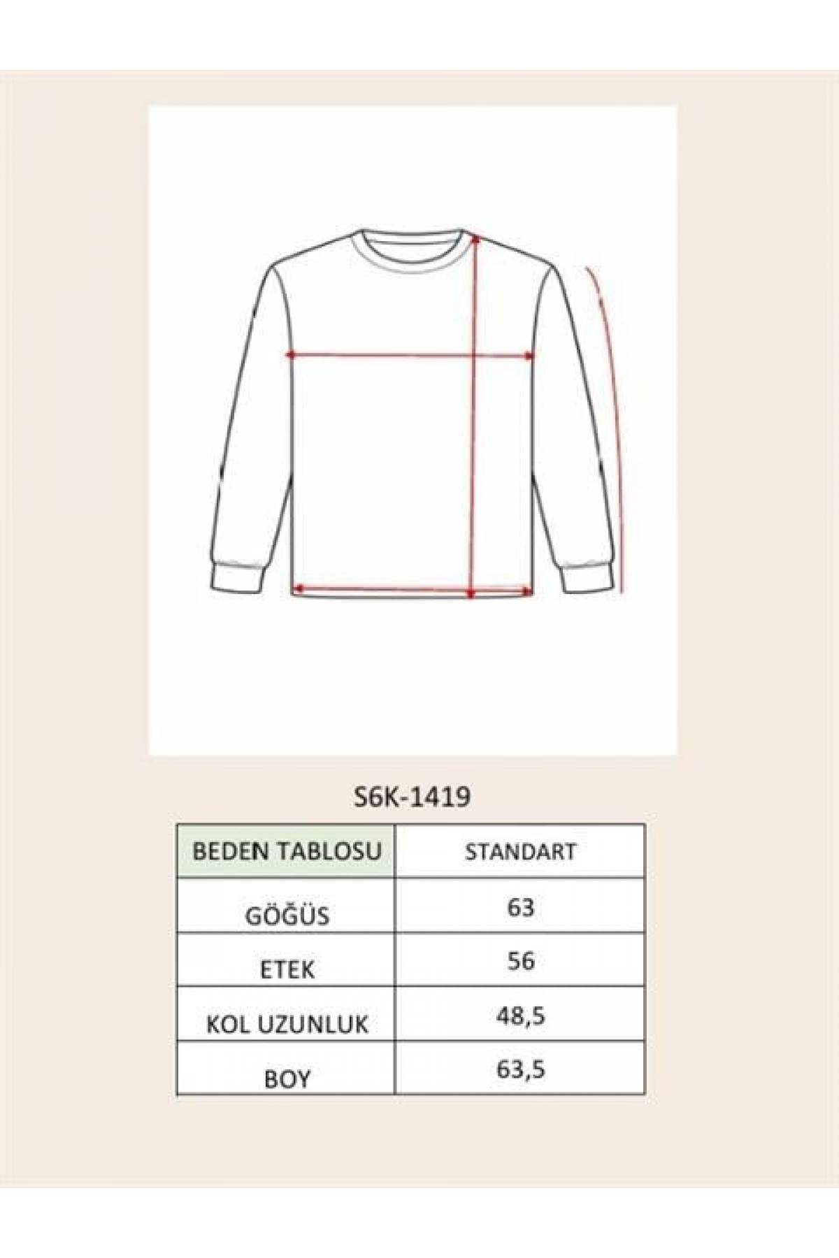 Bisiklet Yaka Oversize Çizgili Triko Kazak 1419