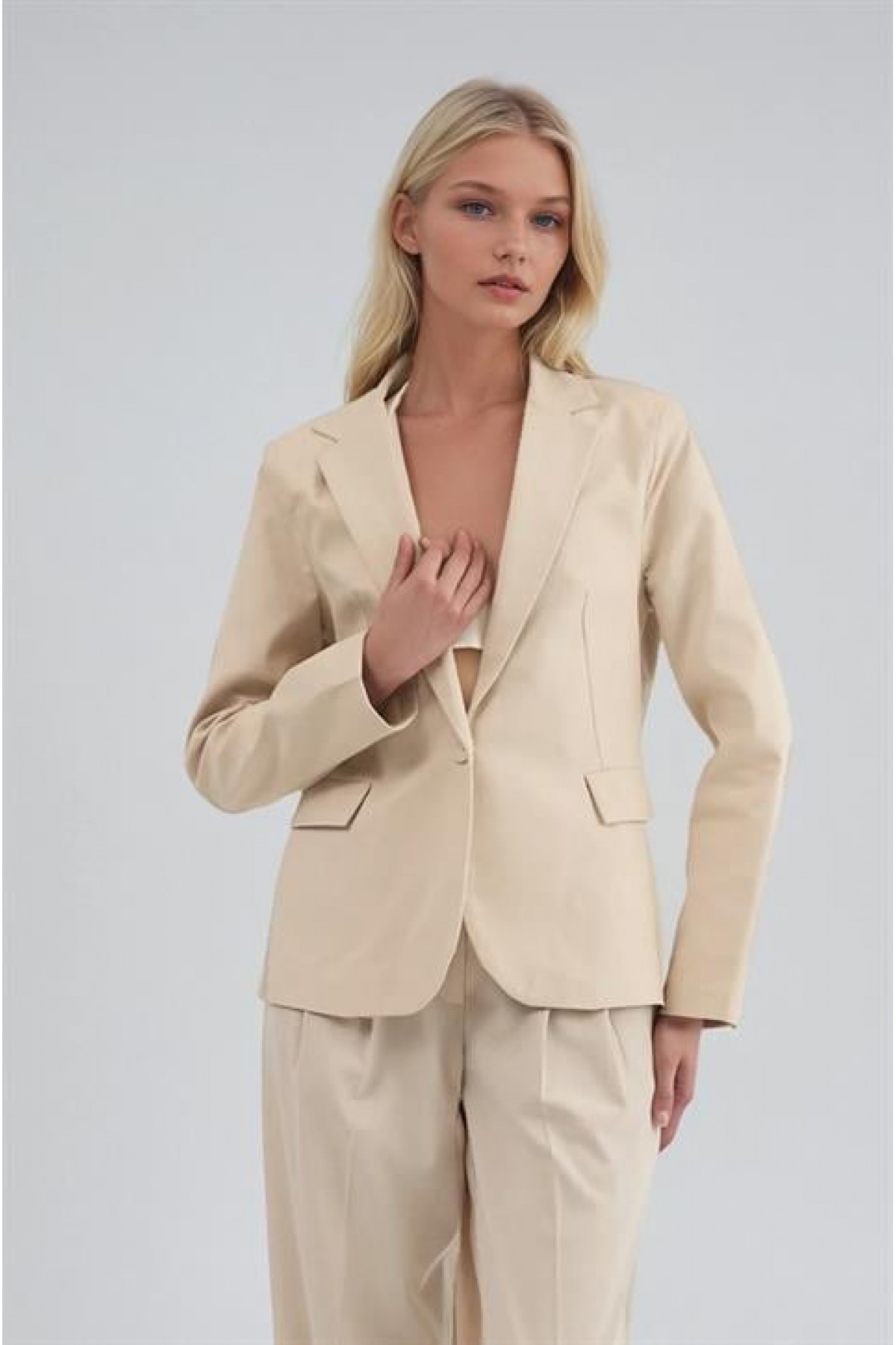 Tek Düğmeli Casual Ceket 6196