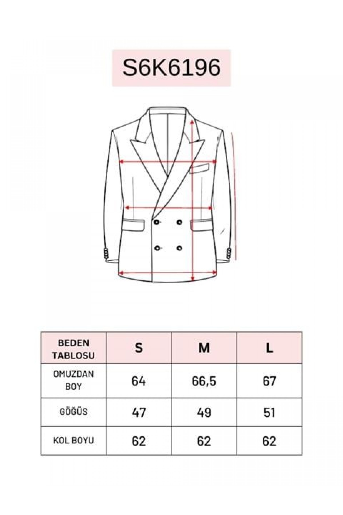 Tek Düğmeli Casual Ceket 6196