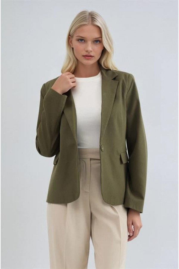 Tek Düğmeli Casual Ceket 6196