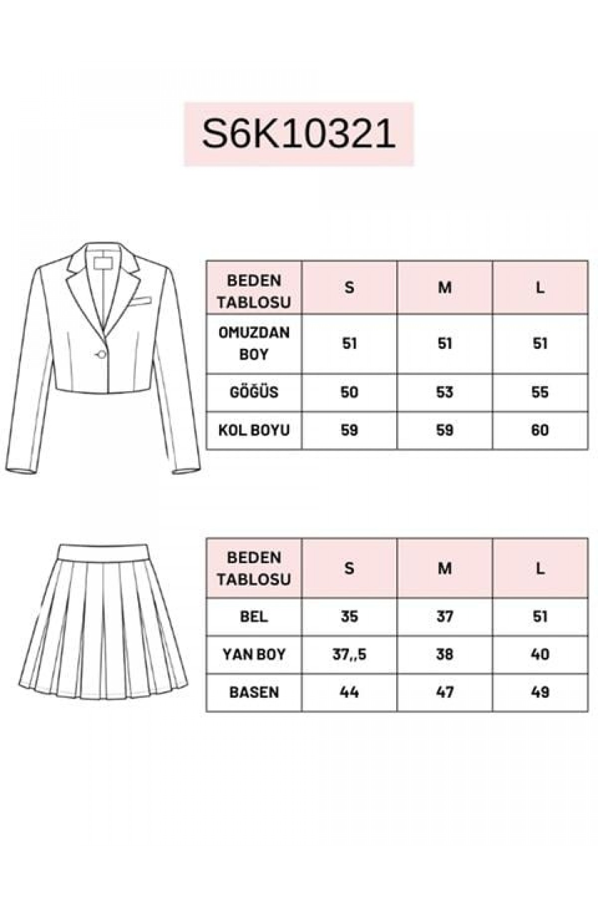 Bomber Ceketli Gold Düğmeli Etek Takım 10321
