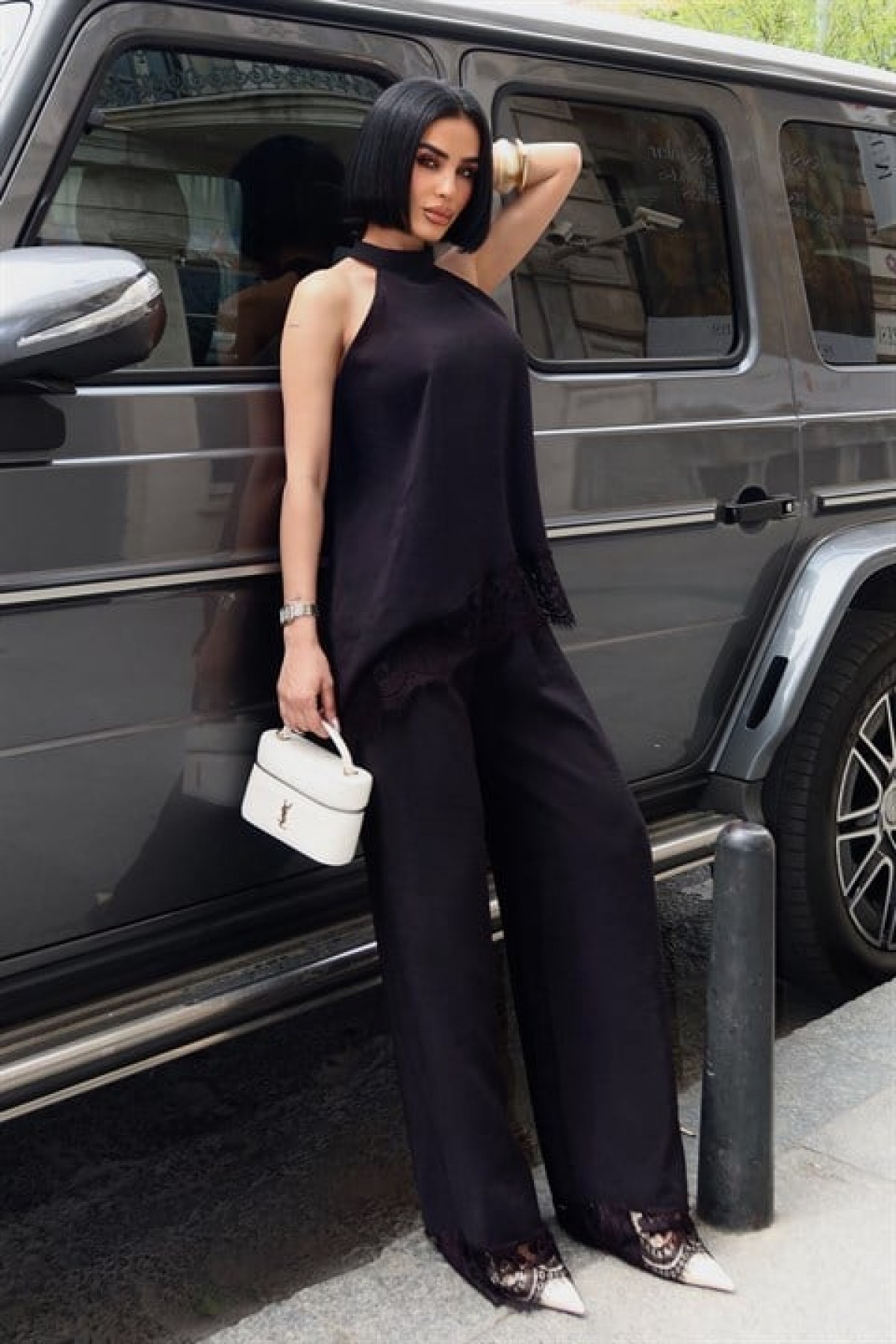 Dantel Detaylı Pantolon Bluz Set  10330