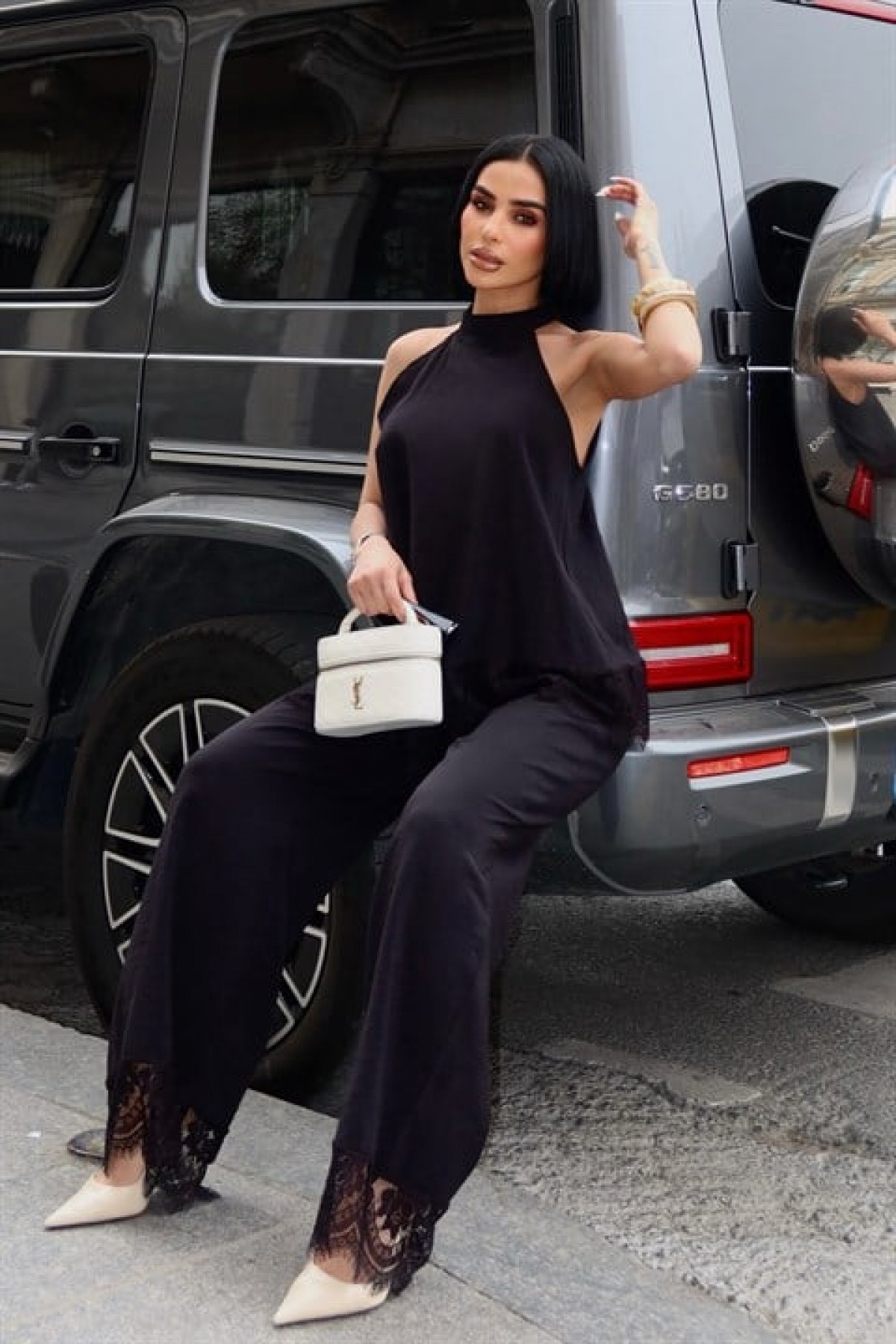 Dantel Detaylı Pantolon Bluz Set  10330