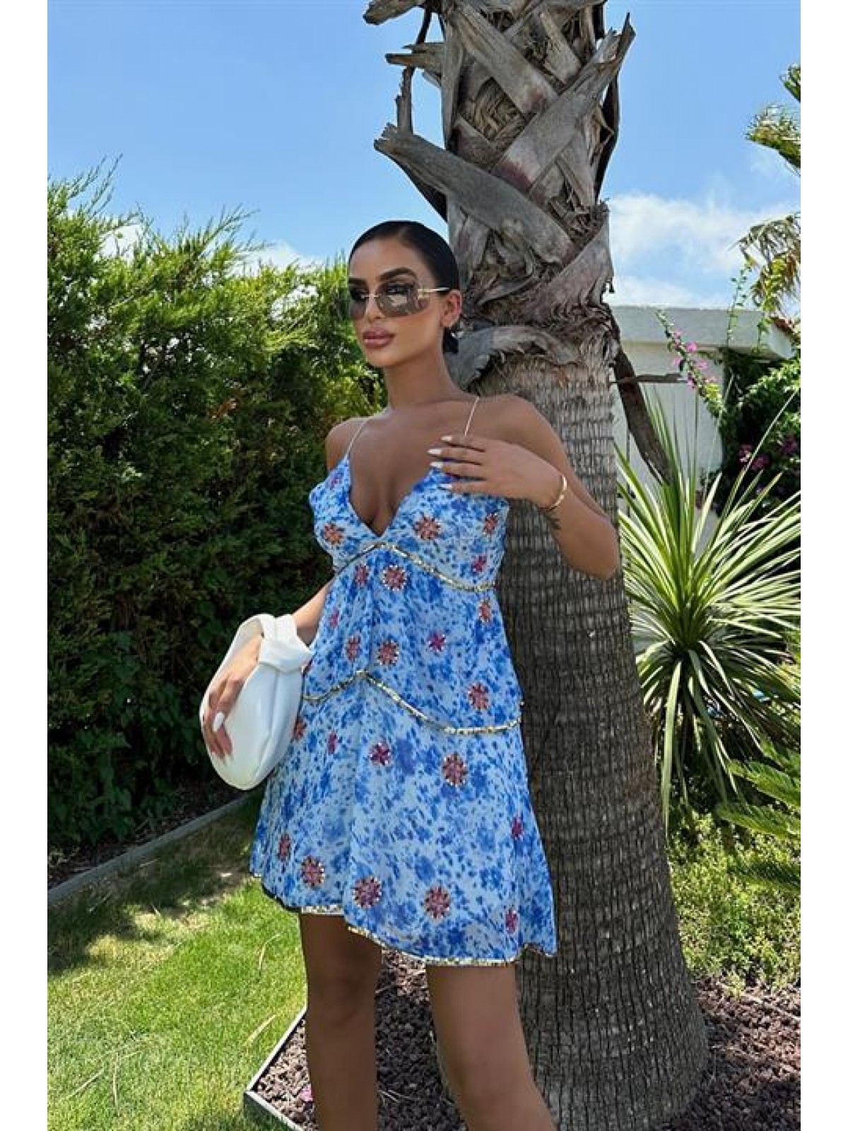 Cheryl Gold Sequin Detail Dress 2475