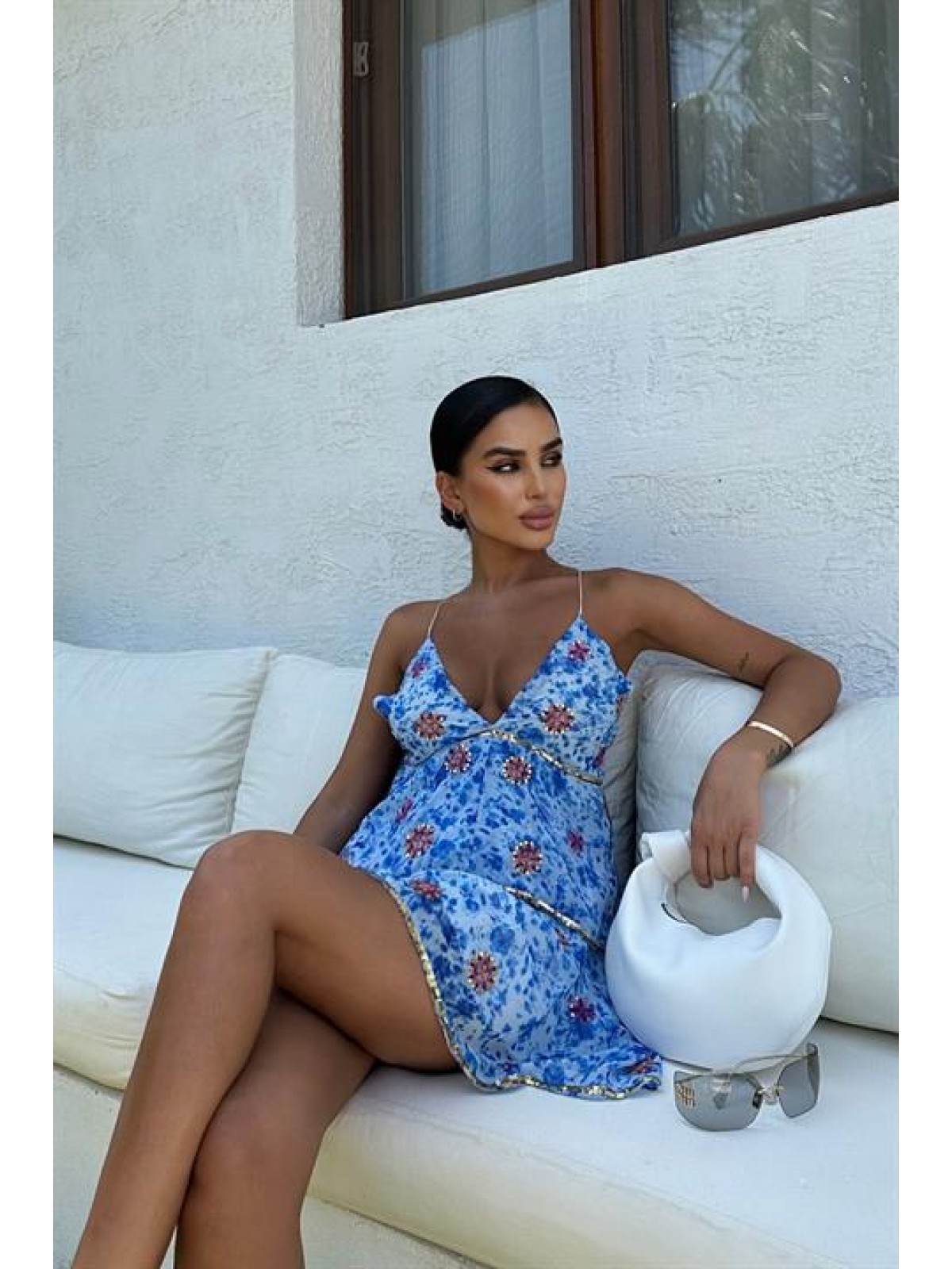 Cheryl Gold Sequin Detail Dress 2475