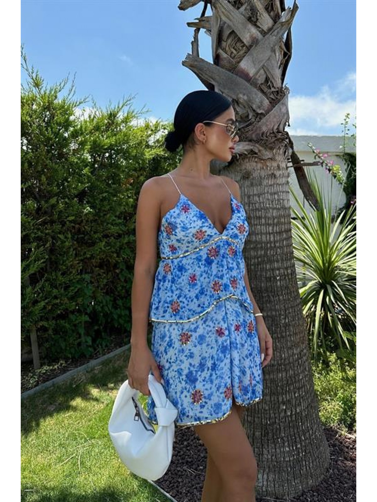 Cheryl Gold Sequin Detail Dress 2475