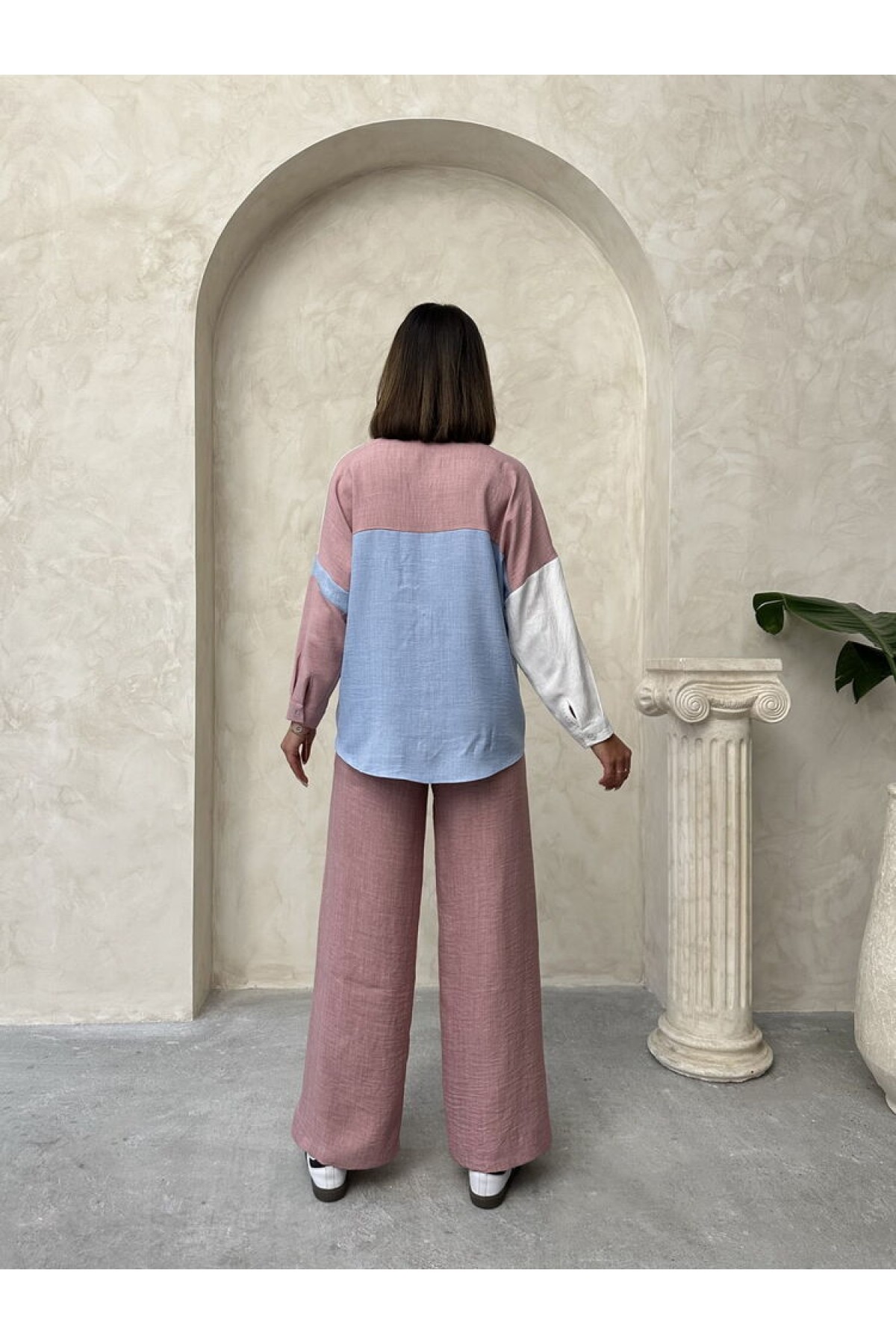 Topshow Pudra Keten Toptan Pantolon