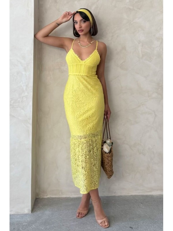 Wholesale Lace Dress Yellow | Topshow