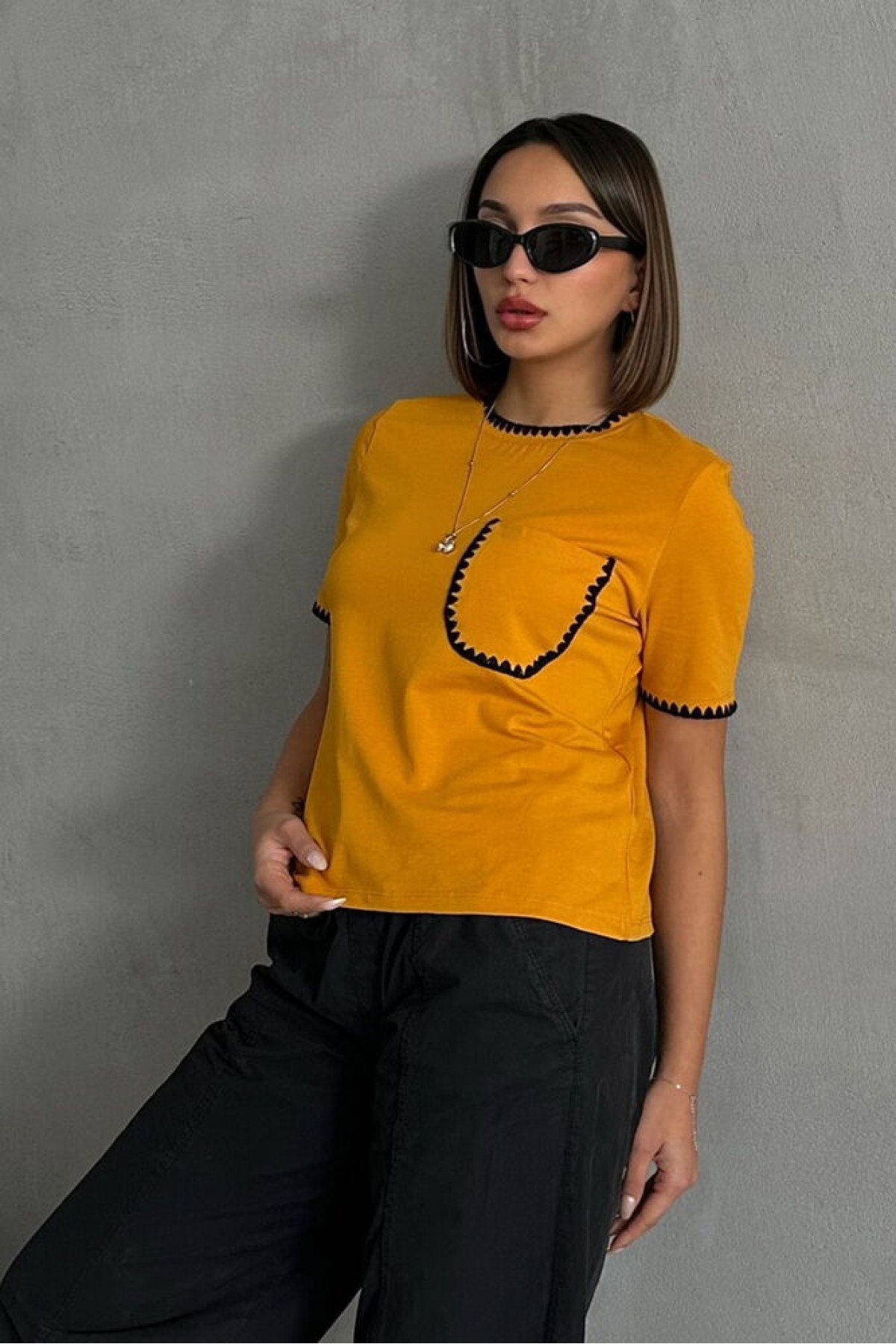 Topshow Mustard Shepherd Stitched Wholesale T