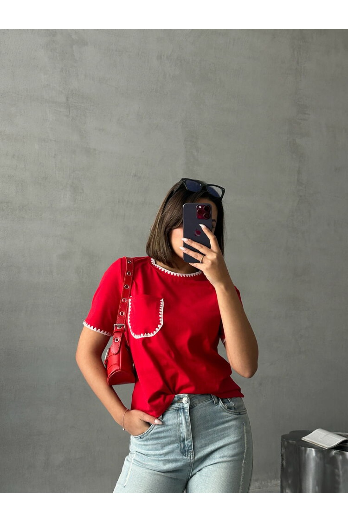 Topshow Red Shepherd Stitched Wholesale T