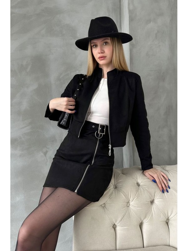 Suede Crop Wholesale Coat 