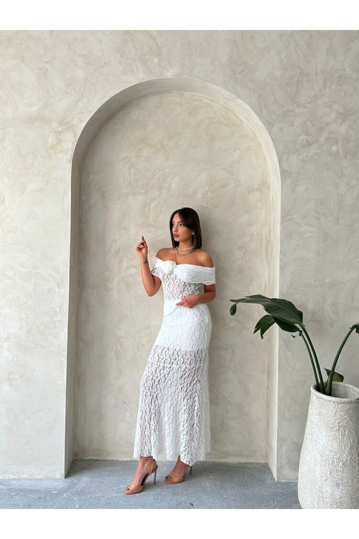 تنورة سهرة دانتيل بالجملة