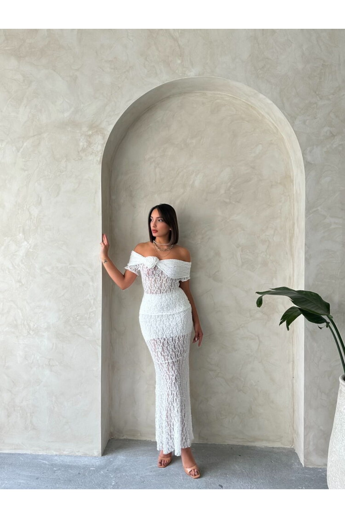 تنورة سهرة دانتيل بالجملة