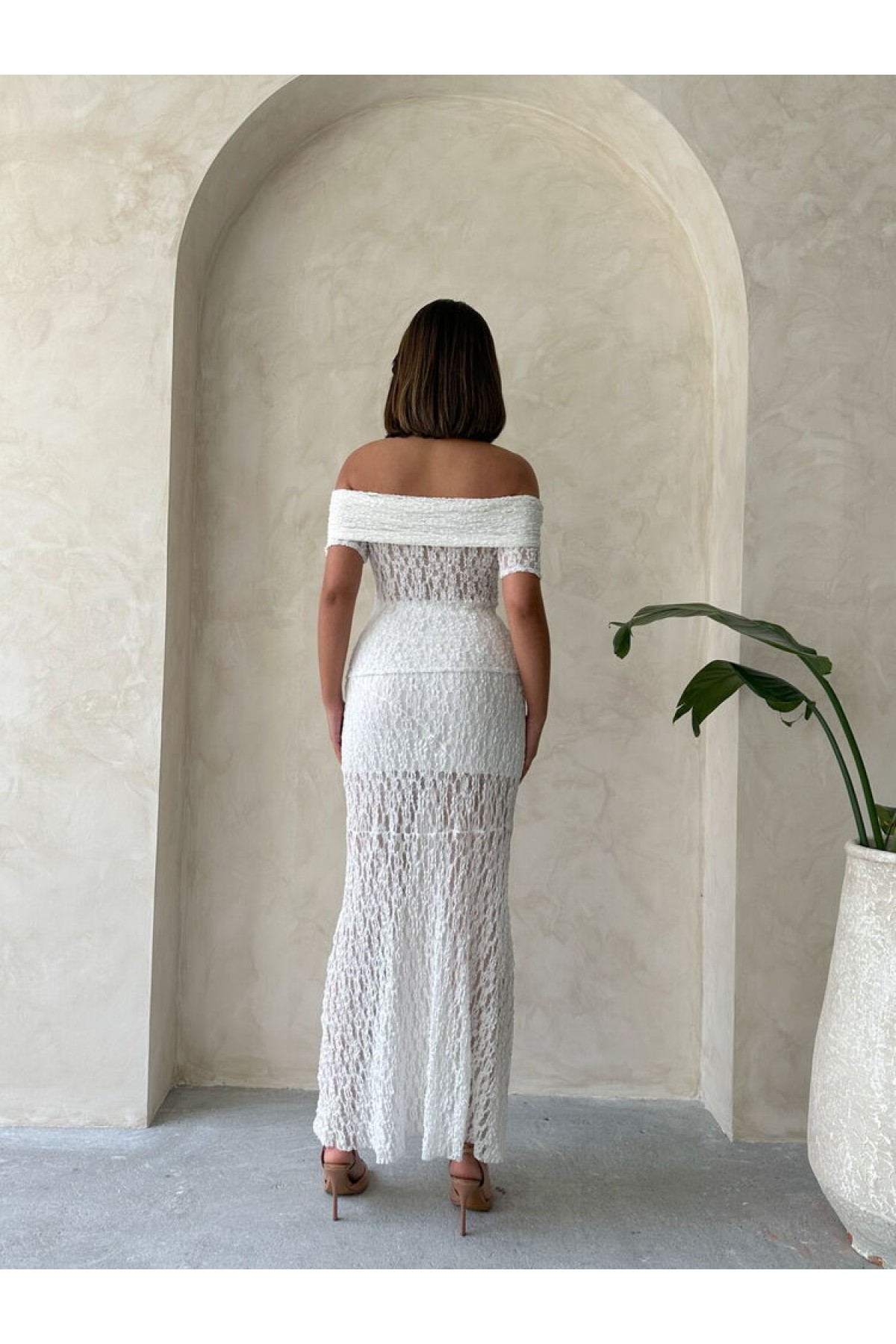 تنورة سهرة دانتيل بالجملة