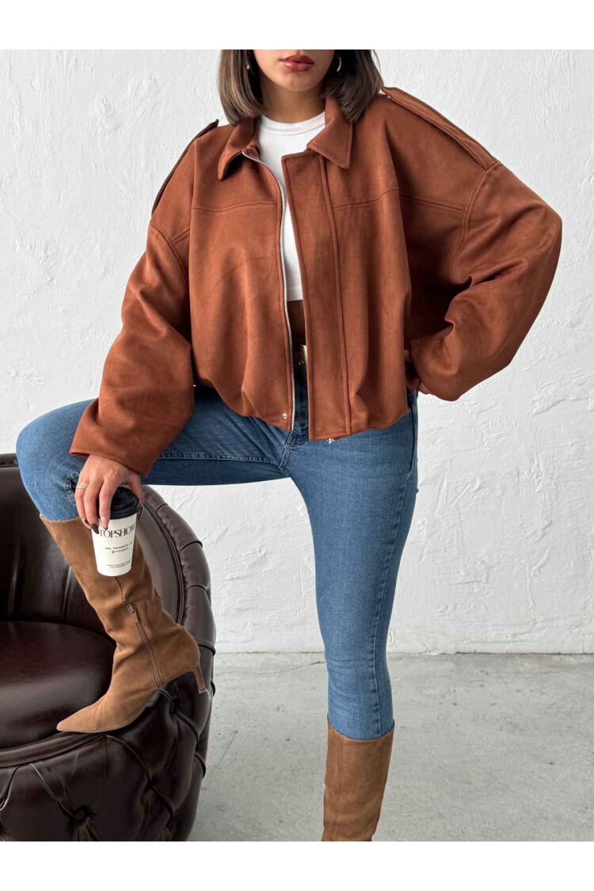 Topshow Scuba Suede Jacket 