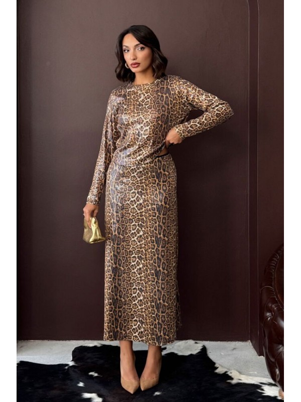 Trendy Leopard Print Skirt 