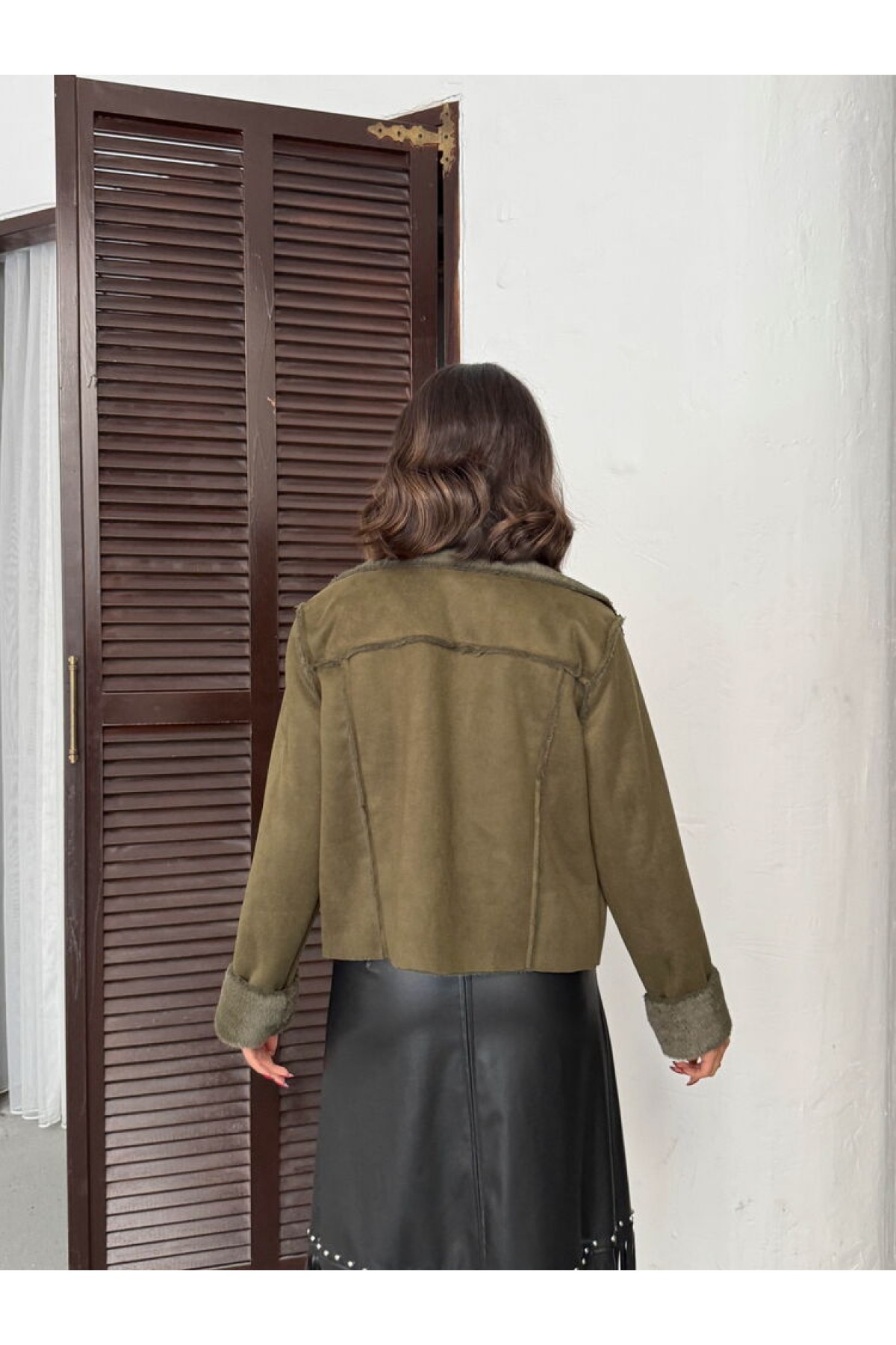 معطف توب شو المصنوع من جلد الغزال والأرانب المصفح للبيع بالجملة 