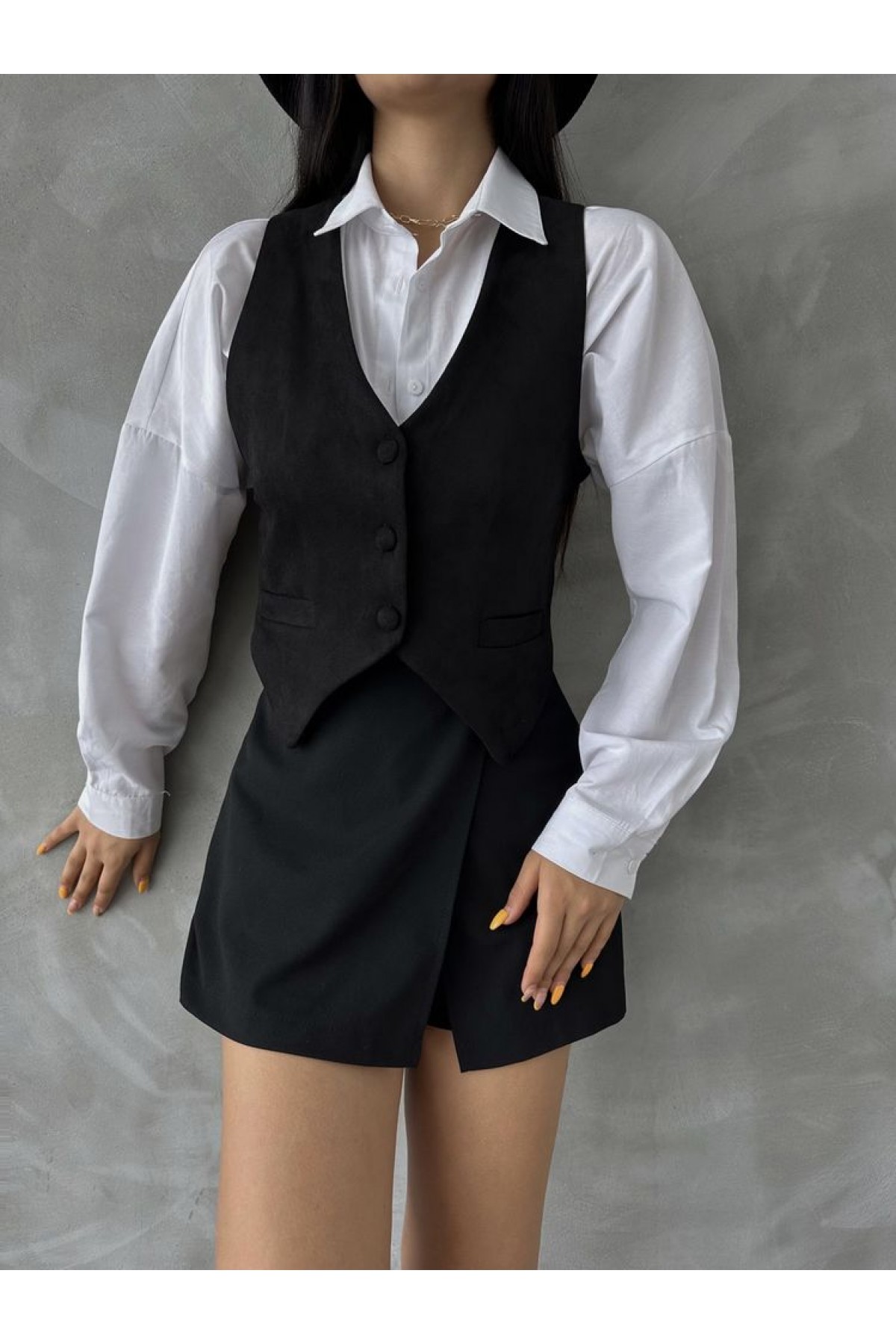 Suet Toptan Yelek - Siyah | TOPSHOW | f1528